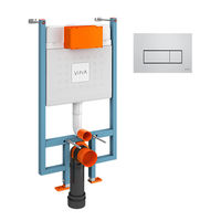 Инсталляция для унитаза Vitra Core с кнопкой смыва Root S глянцевый хром — 1