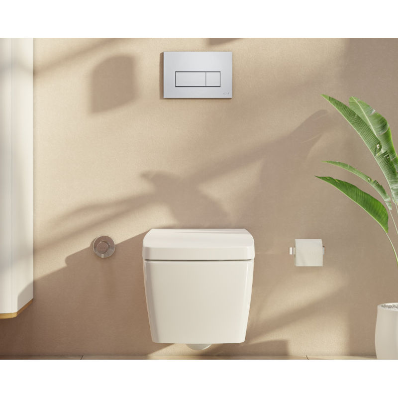 Инсталляция для унитаза Vitra Core с кнопкой смыва Root S глянцевый хром