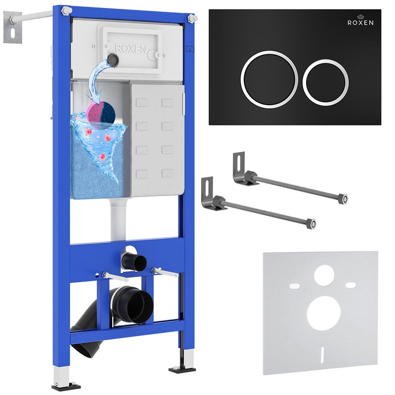 Инсталляция для унитаза Roxen StounFix Dual Fresh 811558 4 в 1 (состоит из: 710200, Santi 410260B)