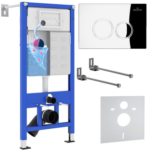 Инсталляция для унитаза Roxen StounFix Dual Fresh 812643 4 в 1 (состоит из: 710200, Santi 410260CH)