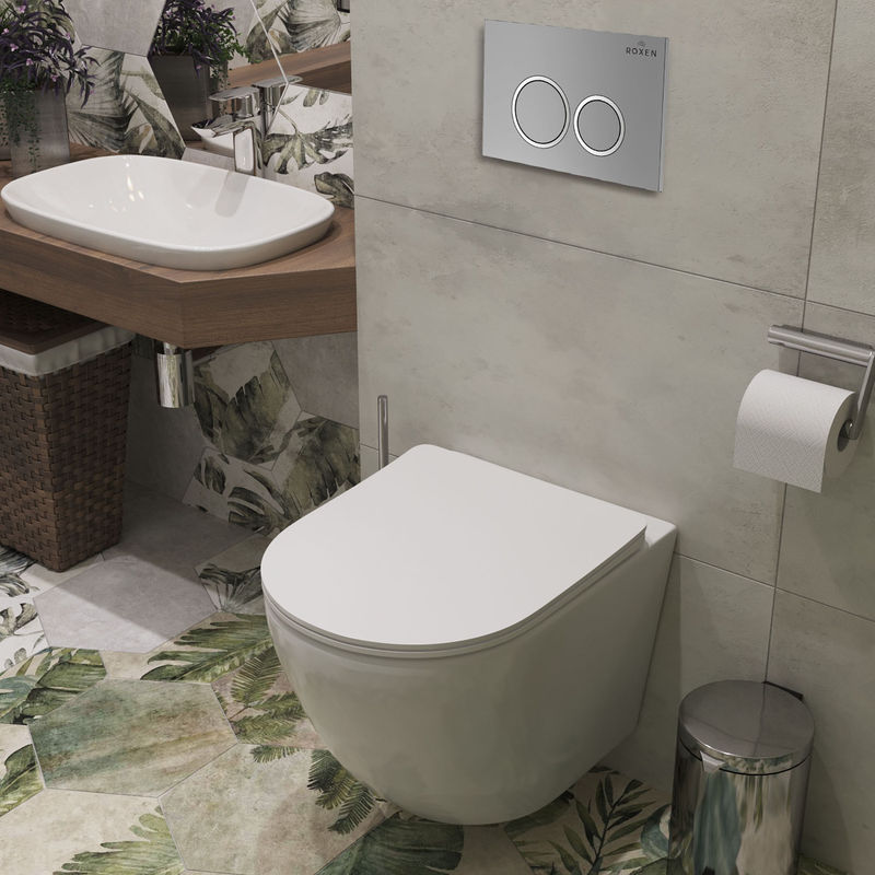 Инсталляция для унитаза Roxen StounFix Dual Fresh 821002 4 в 1 (состоит из: 710200, Santi 410260M)