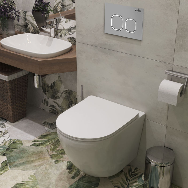 Инсталляция для унитаза Roxen StounFix Dual Fresh 832071 4 в 1 (состоит из: 710200, Santi 410280M)