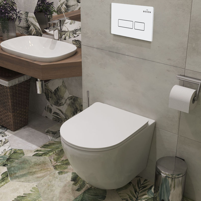 Инсталляция для унитаза Roxen StounFix Dual Fresh 833336 4 в 1 (состоит из: 710200, Caspia 410280W)