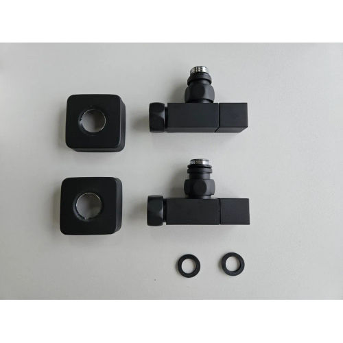 Вентиль запорный угловой Маргроид 855-504 3/4''х1/2'' г/ш квадратный черный матовый + отражатели