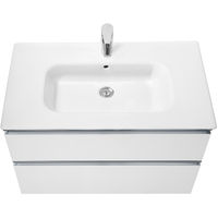 Тумба с раковиной Roca The Gap New 80 см 857399806 + 32799C000 белый глянцевый — 3