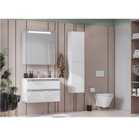 Тумба с раковиной Roca The Gap New 80 см 857399806 + 32799C000 белый глянцевый — 10