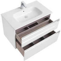 Тумба с раковиной Roca The Gap New 80 см 857399806 + 32799C000 белый глянцевый — 4