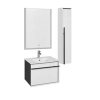 Тумба с раковиной Roca Aneto 60 см 857429806 + 32799E000 белый глянцевый/черный — 5