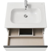 Тумба с раковиной Roca Domi 60 см 857458806 + 32799E000 белый глянцевый/черный — 5