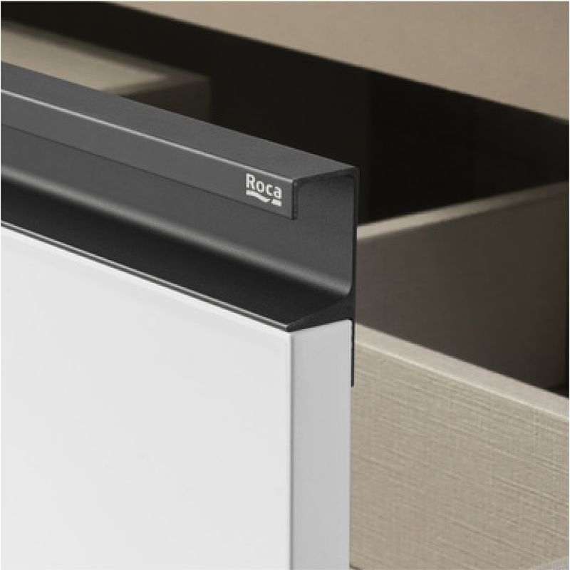 Тумба с раковиной Roca Domi 60 см 857458806 + 32799E000 белый глянцевый/черный
