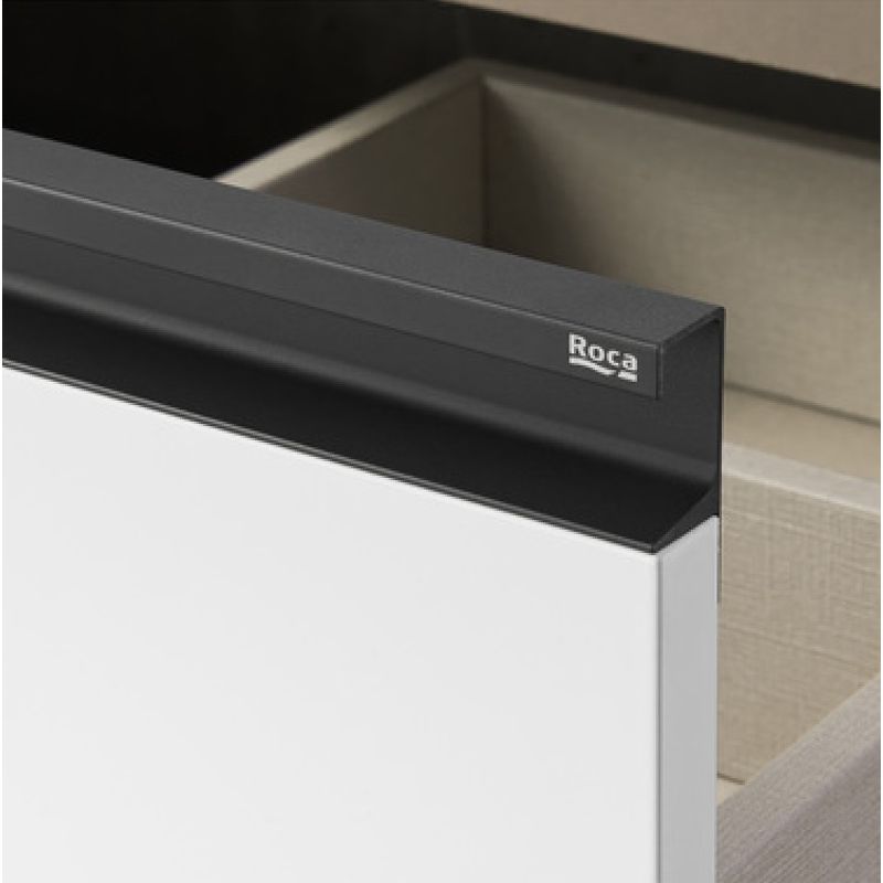 Тумба с раковиной Roca Domi 60 см 857458806 + 32799E000 белый глянцевый/черный