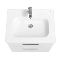 Тумба с раковиной Roca Victoria 80 см 857470806 + 32799C000 белый глянцевый — 1