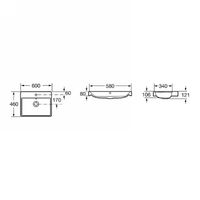 Тумба с раковиной Roca Ona 60 см 857613509 + ZRU9307561 белый матовый — 11