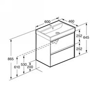 Тумба с раковиной Roca Ona 60 см 857613509 + ZRU9307561 белый матовый — 10
