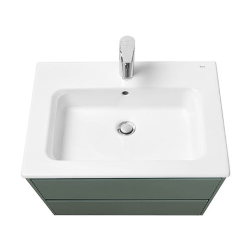 Тумба с раковиной Roca Ona 60 см 857613513 + 32799E000 зеленый матовый