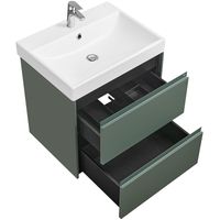 Тумба с раковиной Roca Ona 60 см 857613513 + ZRU9307561 зеленый матовый — 2