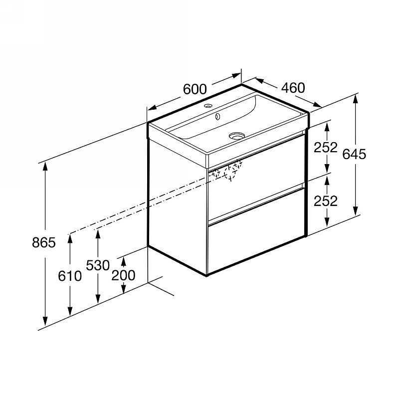 Тумба с раковиной Roca Ona 60 см 857613513 + ZRU9307561 зеленый матовый