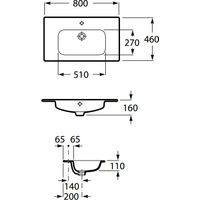 Тумба с раковиной Roca Ona 80 см 857630509 + 32799C000 белый матовый — 4