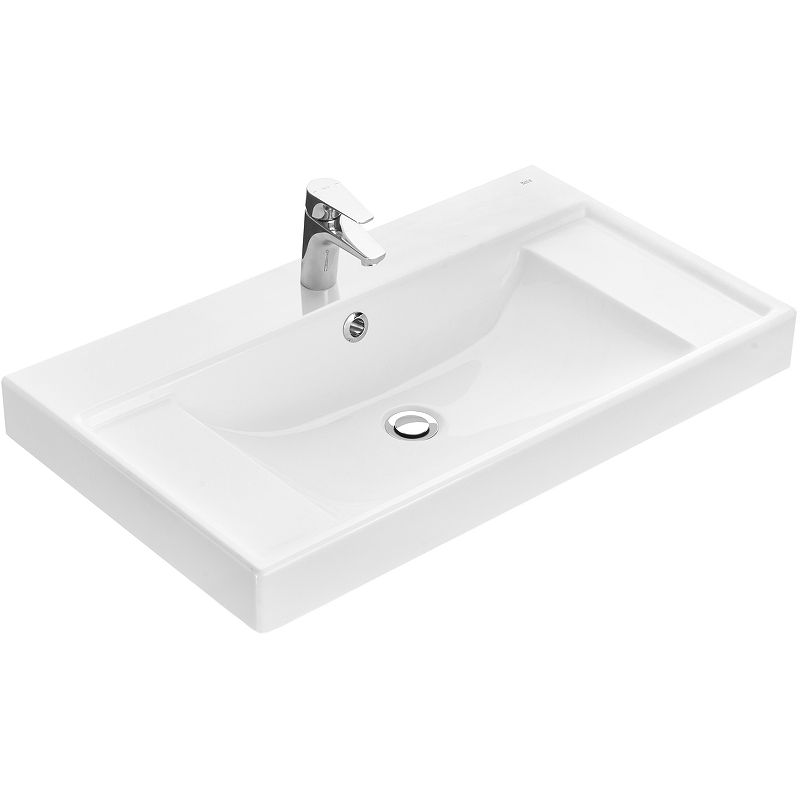 Тумба с раковиной Roca Ona 80 см 857630509 + ZRU9307562 белый матовый