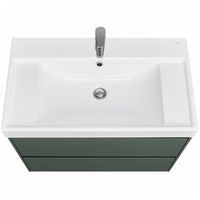 Тумба с раковиной Roca Ona 80 см 857630513 + ZRU9307562 зеленый матовый — 2