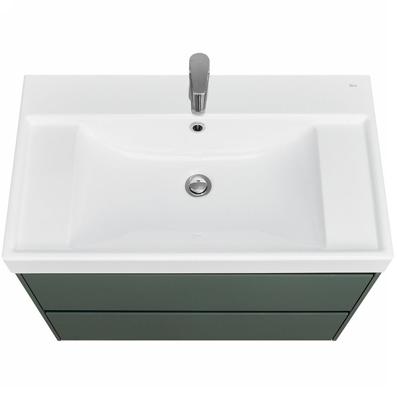 Тумба с раковиной Roca Ona 80 см 857630513 + ZRU9307562 зеленый матовый