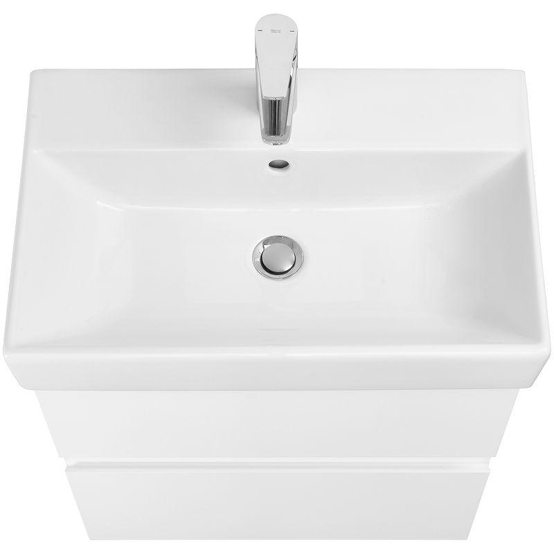 Тумба с раковиной Roca Oleta 50 см 857638501 + 3274C300Y белый матовый