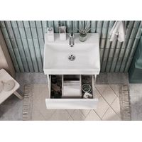 Тумба с раковиной Roca Oleta 50 см 857638806 + 3274C300Y белый глянцевый — 11