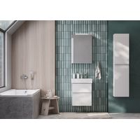 Тумба с раковиной Roca Oleta 50 см 857638806 + 3274C300Y белый глянцевый — 12