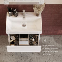 Тумба с раковиной Roca Oleta 60 см 857639806 + 3274C400Y белый глянцевый — 10