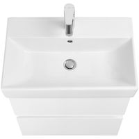 Тумба с раковиной Roca Oleta 60 см 857639806 + 3274C400Y белый глянцевый — 2