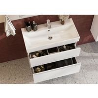 Тумба с раковиной Roca Oleta 80 см 857640501 + 3274C500Y белый матовый — 10