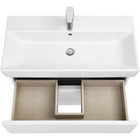 Тумба с раковиной Roca Oleta 80 см 857640501 + 3274C500Y белый матовый — 4