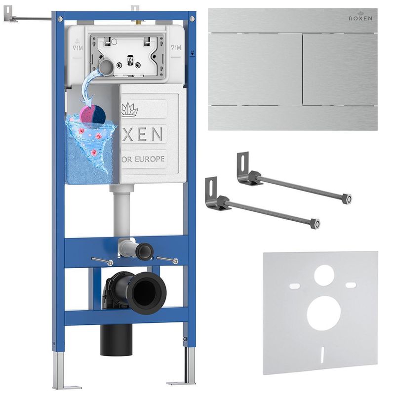 Инсталляция для унитаза Roxen StounFix Dual Fresh 868404 4 в 1 (состоит из: 710200, Velar 420300S)