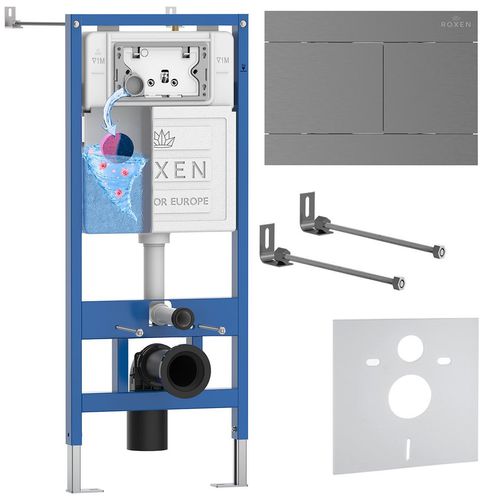 Инсталляция для унитаза Roxen StounFix Dual Fresh 868405 4 в 1 (состоит из: 710200, Velar 420300GM)