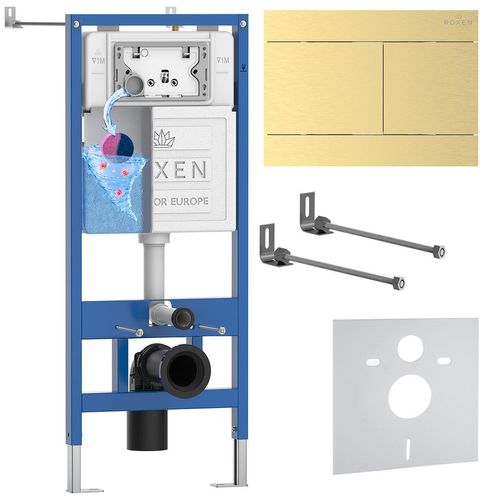 Инсталляция для унитаза Roxen StounFix Dual Fresh 868408 4 в 1 (состоит из: 710200, Velar 420300GB)