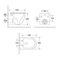 Унитаз подвесной с инсталляцией Roxen StounFix Dual Fresh 868446 6 в 1 (состоит из: 710200, Glass 430280W, 530205-01-L) — 17