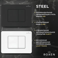 Унитаз подвесной с инсталляцией Roxen StounFix Dual Fresh 868457 6 в 1 (состоит из: 710200, Steel 420280WM, 530205-01-L) — 15