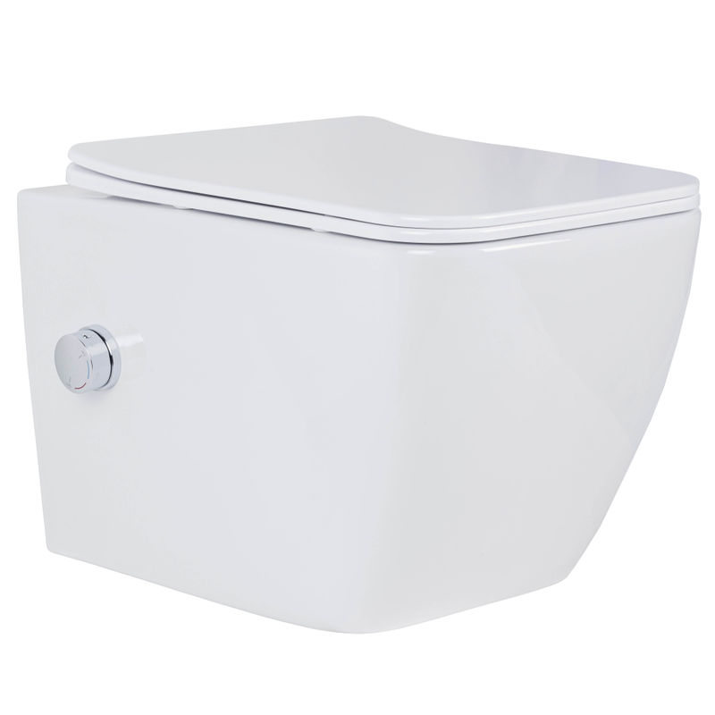 Унитаз подвесной с инсталляцией Roxen StounFix Dual Fresh 868472 6 в 1 (состоит из: 710200, Steel 420260-CHG, 530135-01X)