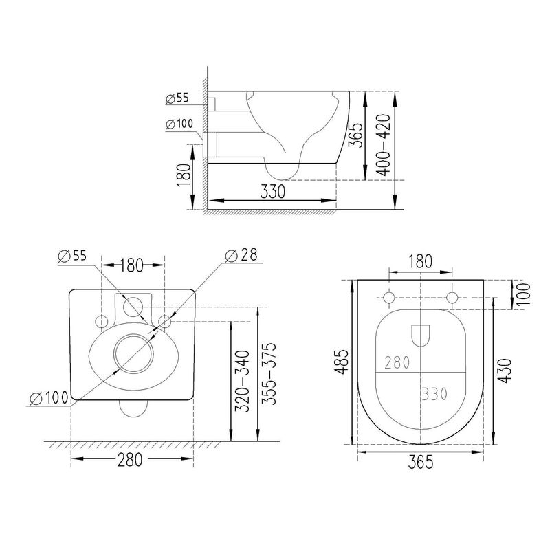 Унитаз подвесной с инсталляцией Roxen StounFix Dual Fresh 868551 6 в 1 (состоит из: 710200, Steel 420280WM, 530110-01B)