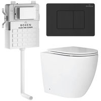 Унитаз приставной с инсталляцией Roxen Attach 868668 5 в 1 (состоит из: 710215, Steel 420280BM; 650185-01) — 1