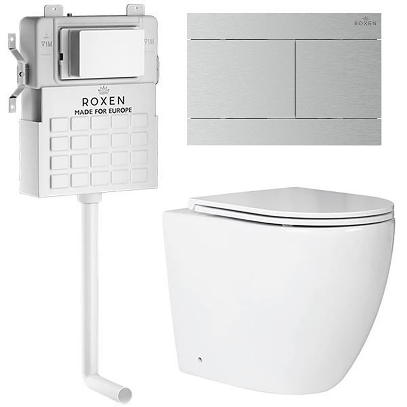 Унитаз приставной с инсталляцией Roxen Attach 868671 5 в 1 (состоит из: 710215, Velar 420300S; 650185-01)