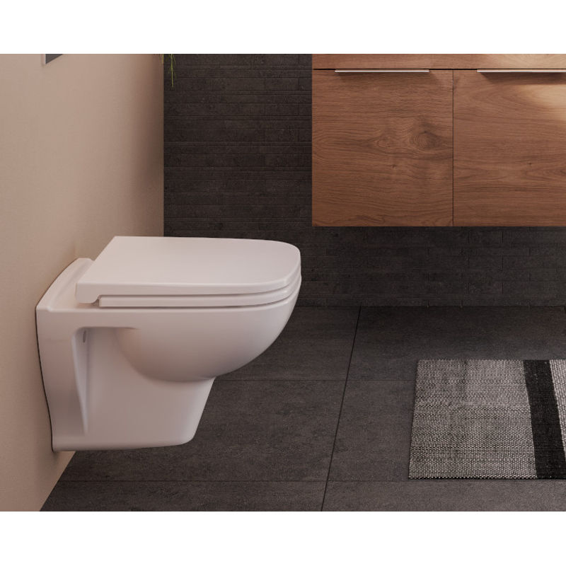 Унитаз подвесной с инсталляцией Vitra S20 Rim-Ex 9004B003-7207 4 в 1 c сиденьем Soft-Close хром