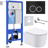 Унитаз подвесной с инсталляцией Roxen StounFix Dual Fresh 911522 6 в 1 (состоит из: инсталляции 710200, кнопки Santi 410260B, 530120-01) — 1