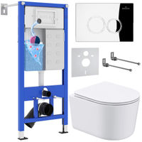 Унитаз подвесной с инсталляцией Roxen StounFix Dual Fresh 913681 6 в 1 (состоит из: инсталляции 710200, кнопки Santi 410260CH, 530120-01) — 1