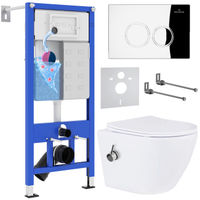 Унитаз подвесной с инсталляцией Roxen StounFix Dual Fresh 926249 6 в 1 (состоит из: инсталляции 710200, кнопки Santi 410260CH, 530185-01X) — 1