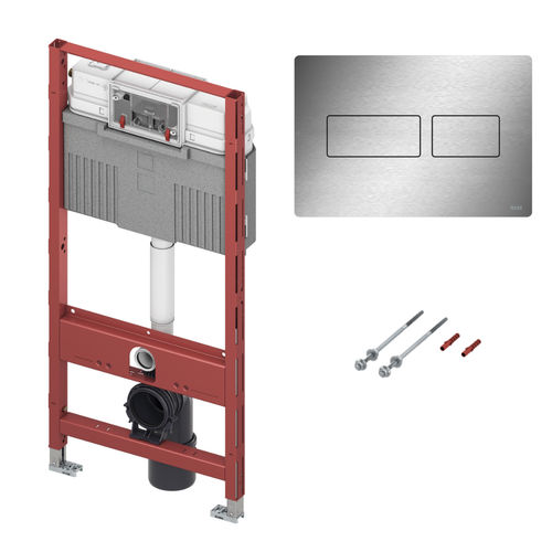 Инсталляция для унитаза TECE 9300430 3 в 1 profil kit с кнопкой нержавеющая сталь, сатин (9300302+9240430)