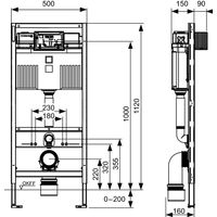 Инсталляция для унитаза TECE 9300430 3 в 1 profil kit с кнопкой нержавеющая сталь, сатин (9300302+9240430) — 6