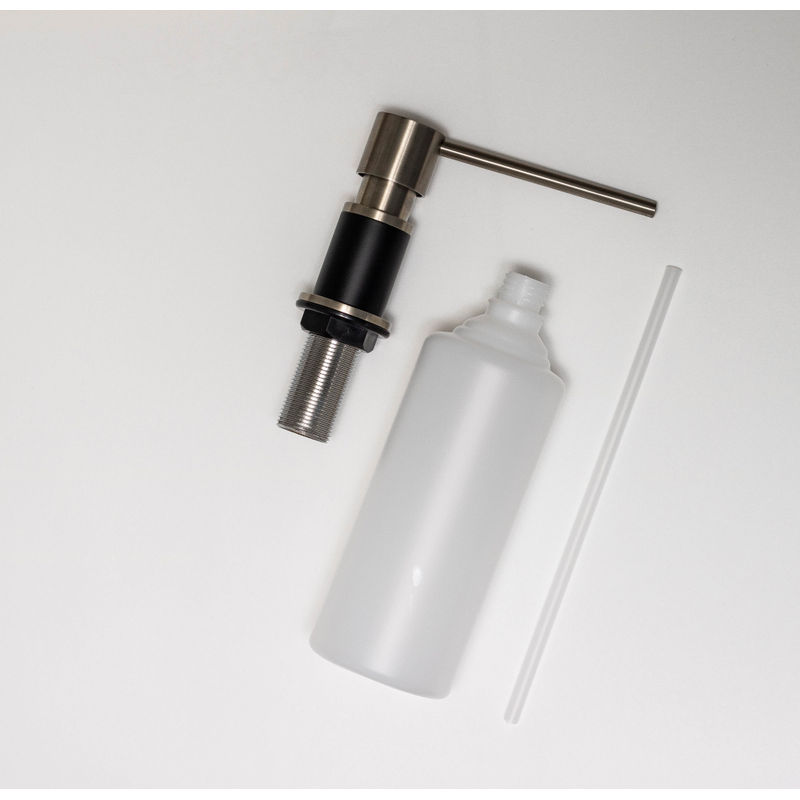 Дозатор для моющего средства BLANTEK ZK-01-BS / 9335952BS нержавеющая сталь/черный матовый