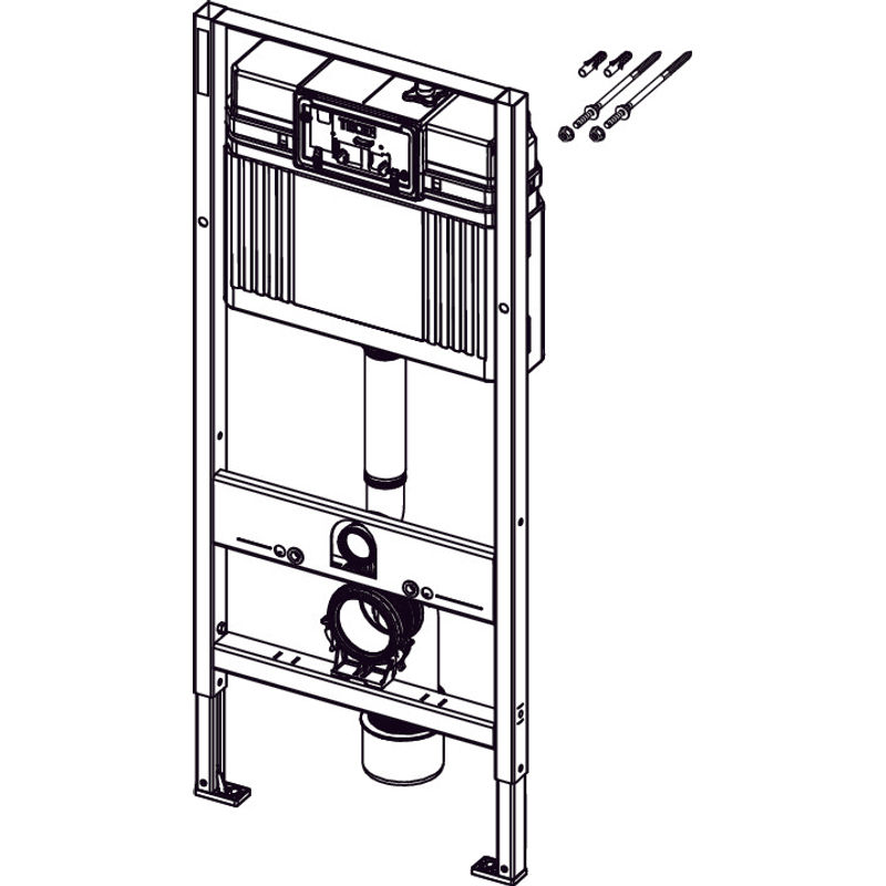 Инсталляция для унитаза TECE 9400413 base kit 4 в 1 белый глянецевый (9400401+9240400)