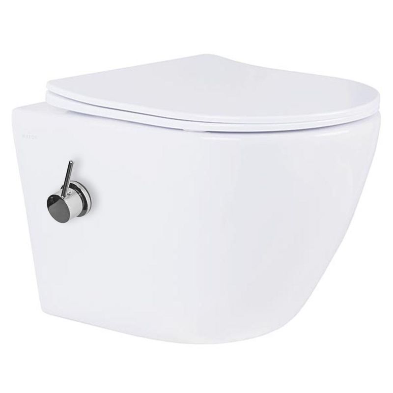 Унитаз подвесной с инсталляцией Roxen StounFix Dual Fresh 960516 6 в 1 (состоит из: инсталляции 710200, кнопки Steel 420280G, 530185-01X)